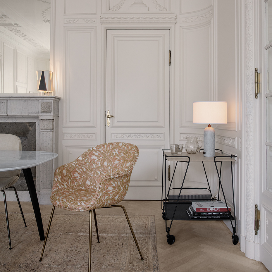 Gravity Bordslampa Large White Marble/Canvas