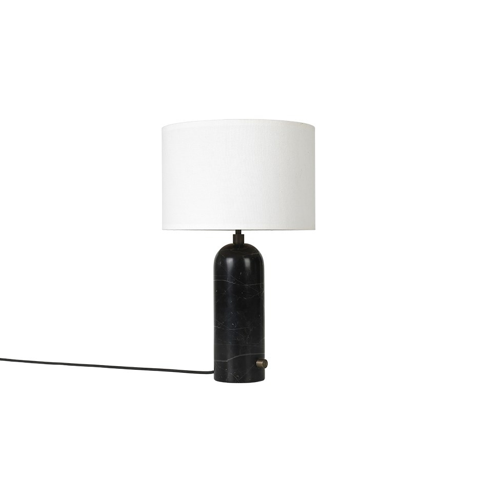 Gravity Bordslampa Small Black Marble/White