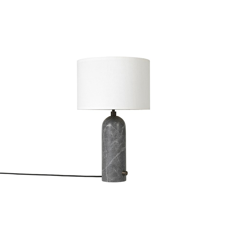 Gravity Bordslampa Small Grey Marble/White