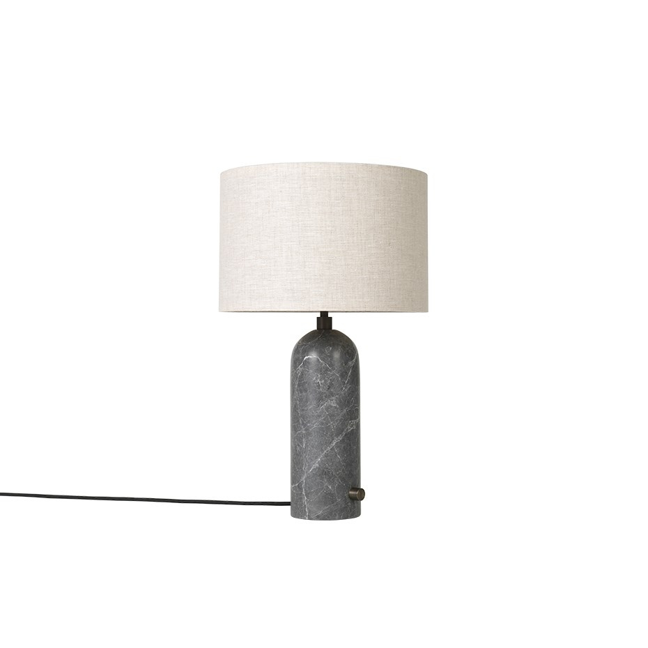 Gravity Bordslampa Small Grey Marble/Canvas