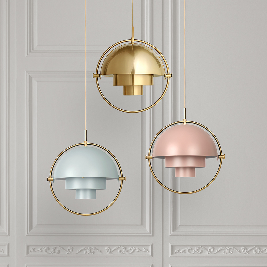 Multi-Lite Pendel Rose Dust/Brass