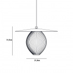 Satellite Pendel Medium Soft Black Semi Matt Satellite Pendel Medium Soft Black Semi Matt