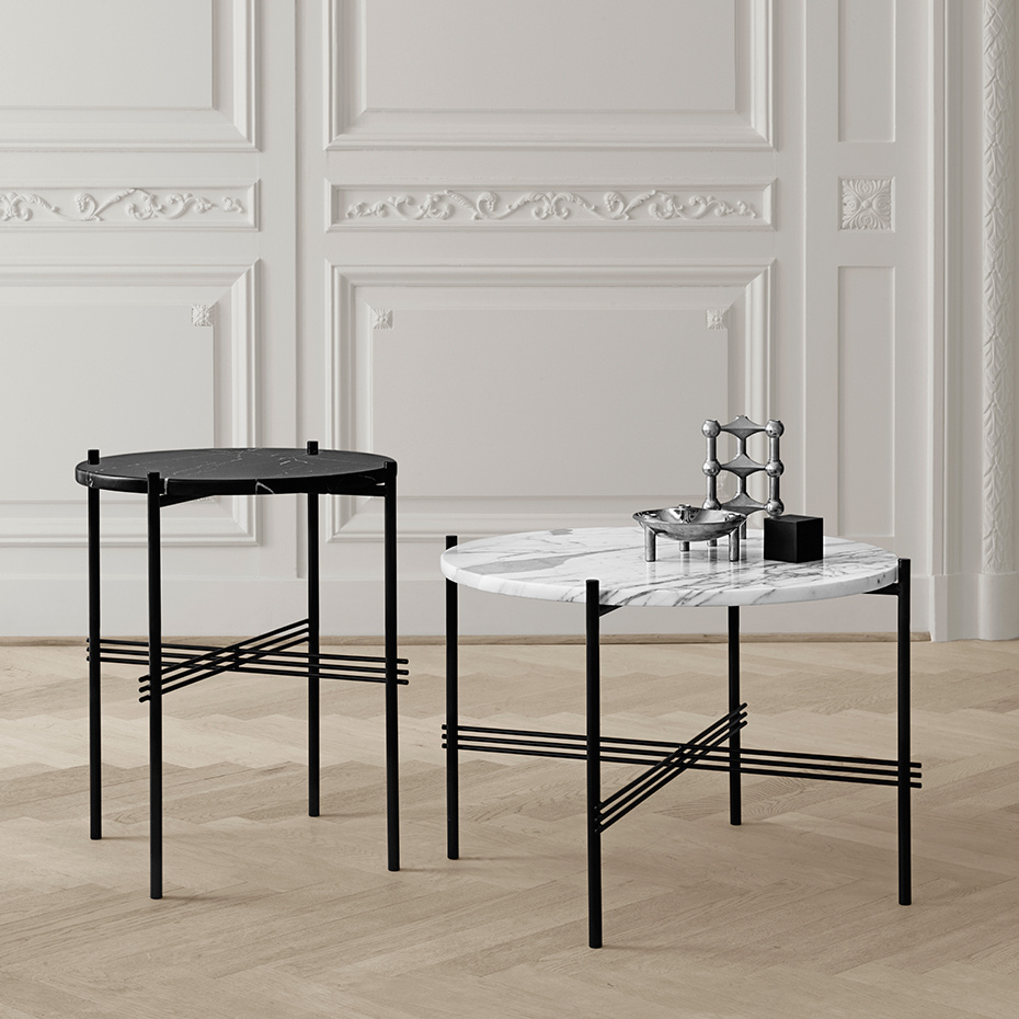 TS Coffee Table Ø55cm White Carrara Marble