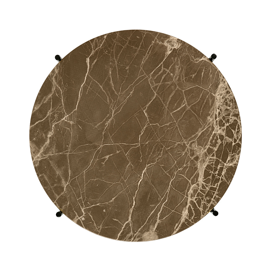 TS Coffee Table Ø55cm Brown Emperador Marble