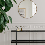 TS Console Table 120cm With Tray White Carrara Marble TS Console Table 120cm With Tray White Carrara Marble