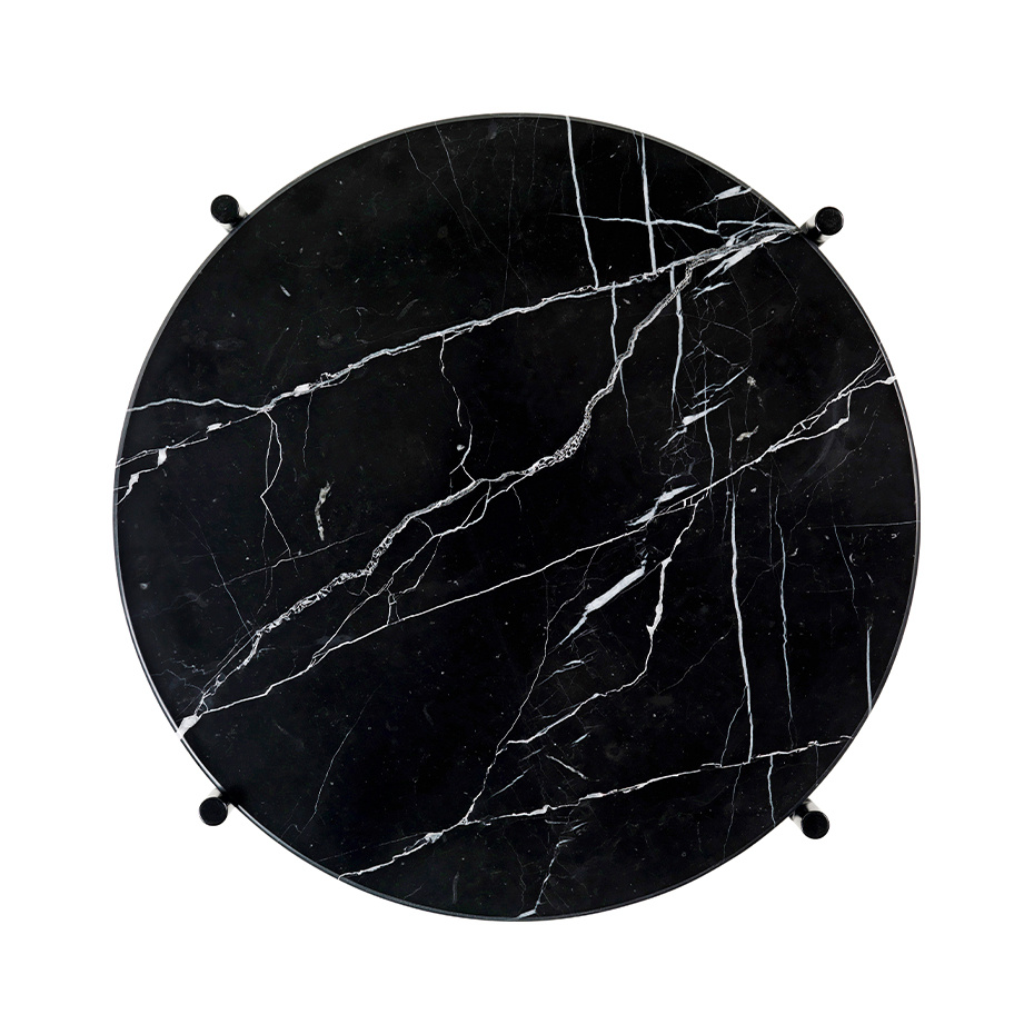 TS Coffee Table Ø40cm Black Marquina Marble