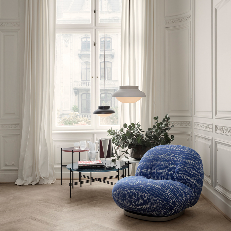 TS Coffee Table Ø40cm Grey Emperador Marble