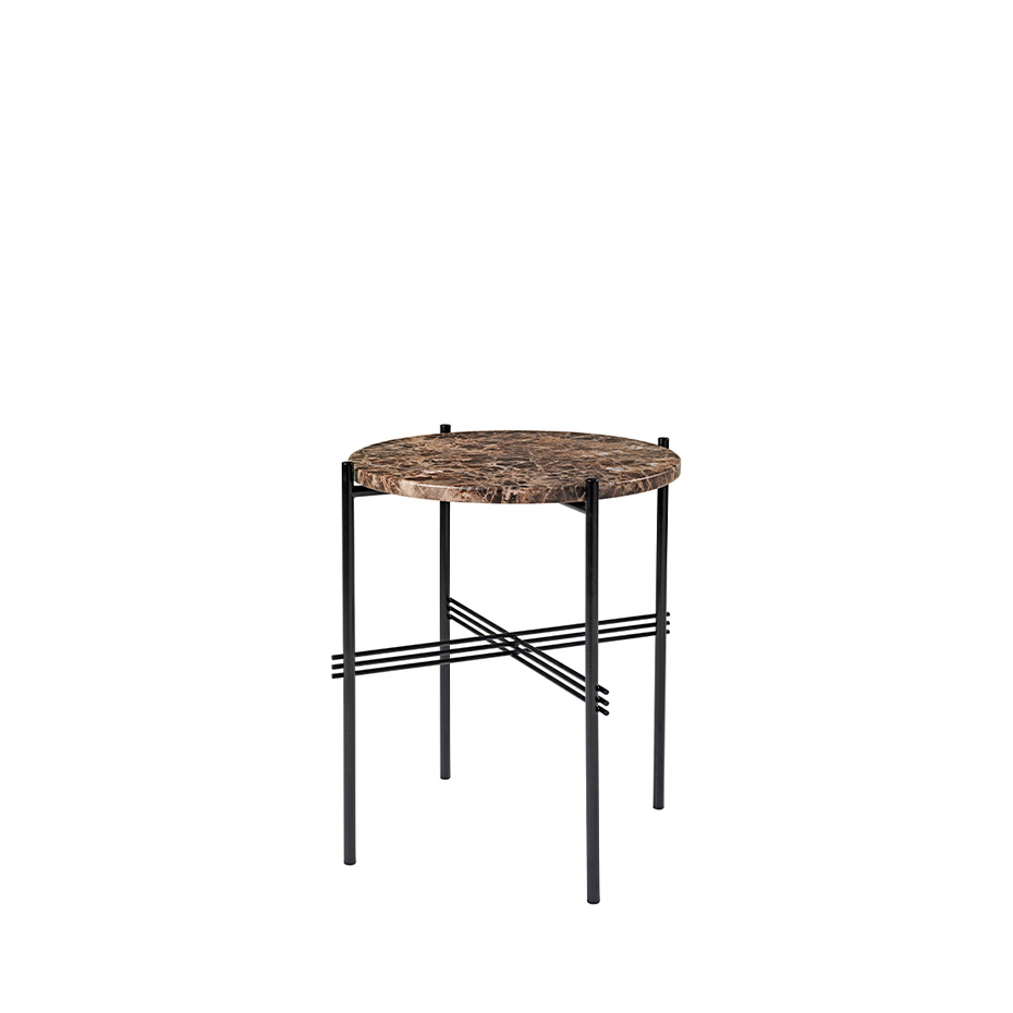 TS Coffee Table Ø40cm Brown Emperador Marble