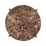 TS Coffee Table 40cm Brown Emperador Marble