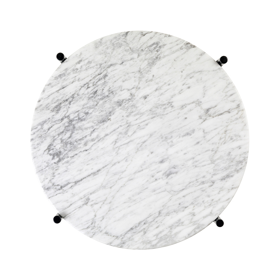 TS Coffee Table Ø40cm White Carrara Marble