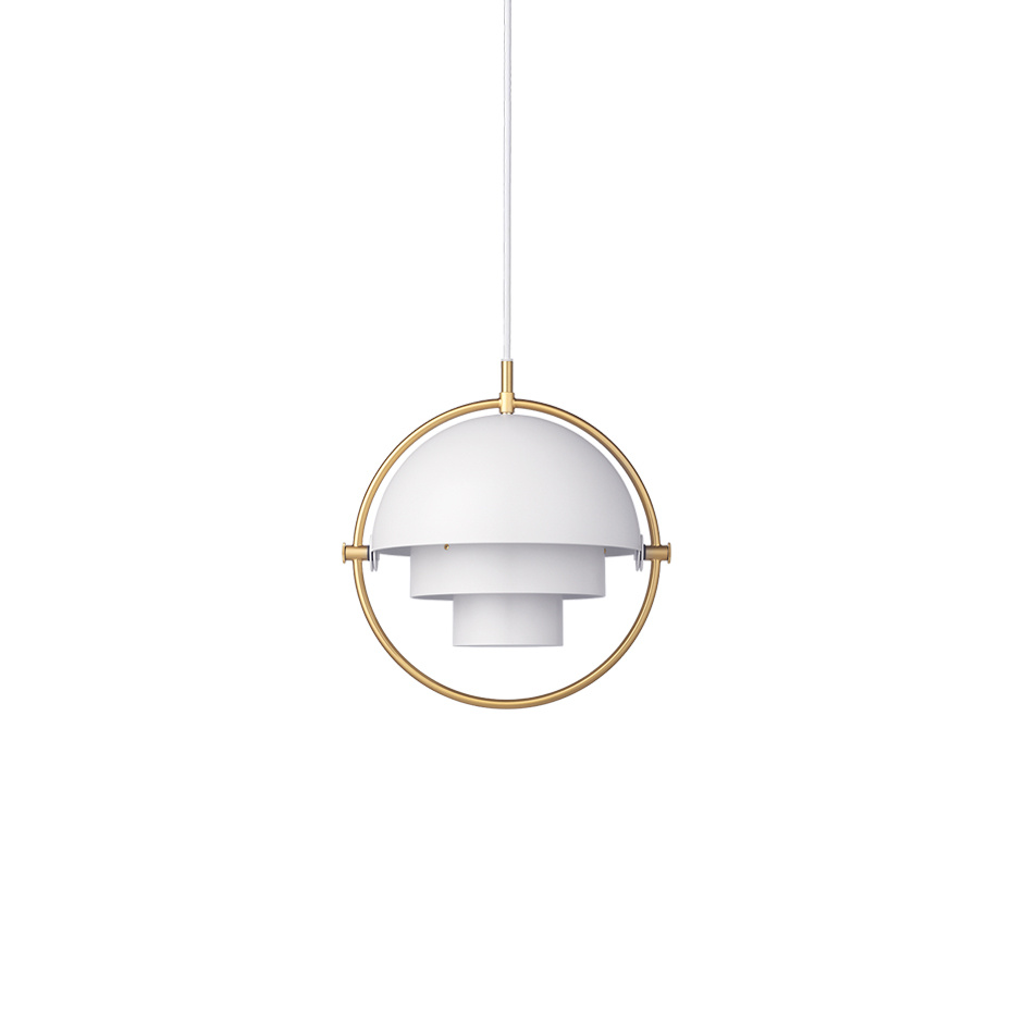 Multi-Lite Pendel Small White/Brass