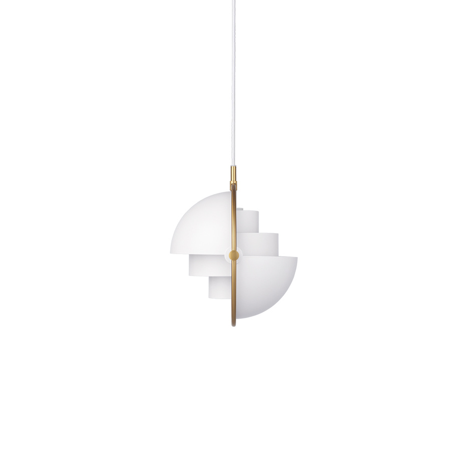 Multi-Lite Pendel Small White/Brass
