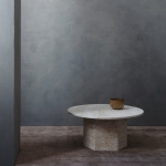 Epic Coffee Table Ø80cm Neutral White Travertine Epic Coffee Table Ø80cm Neutral White Travertine