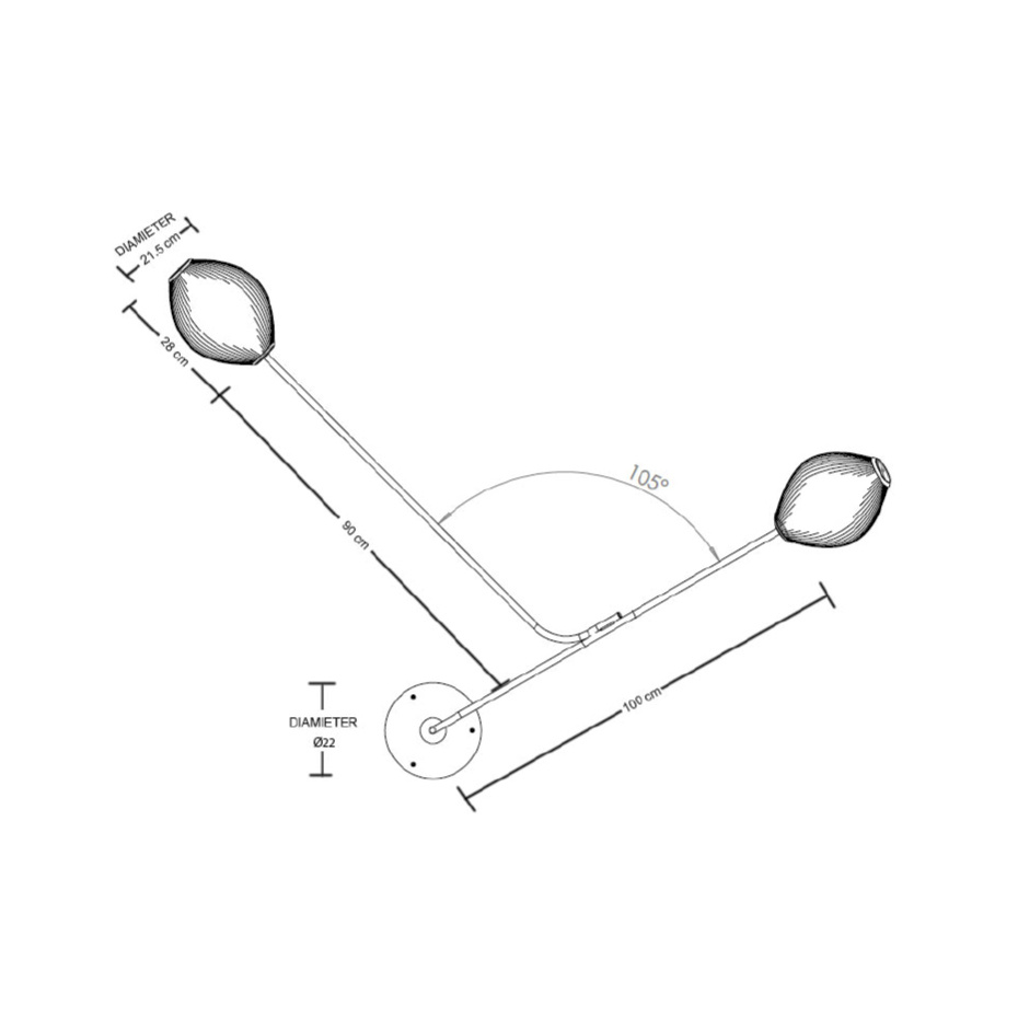 Satellite Vägglampa Cream White Semi Matt