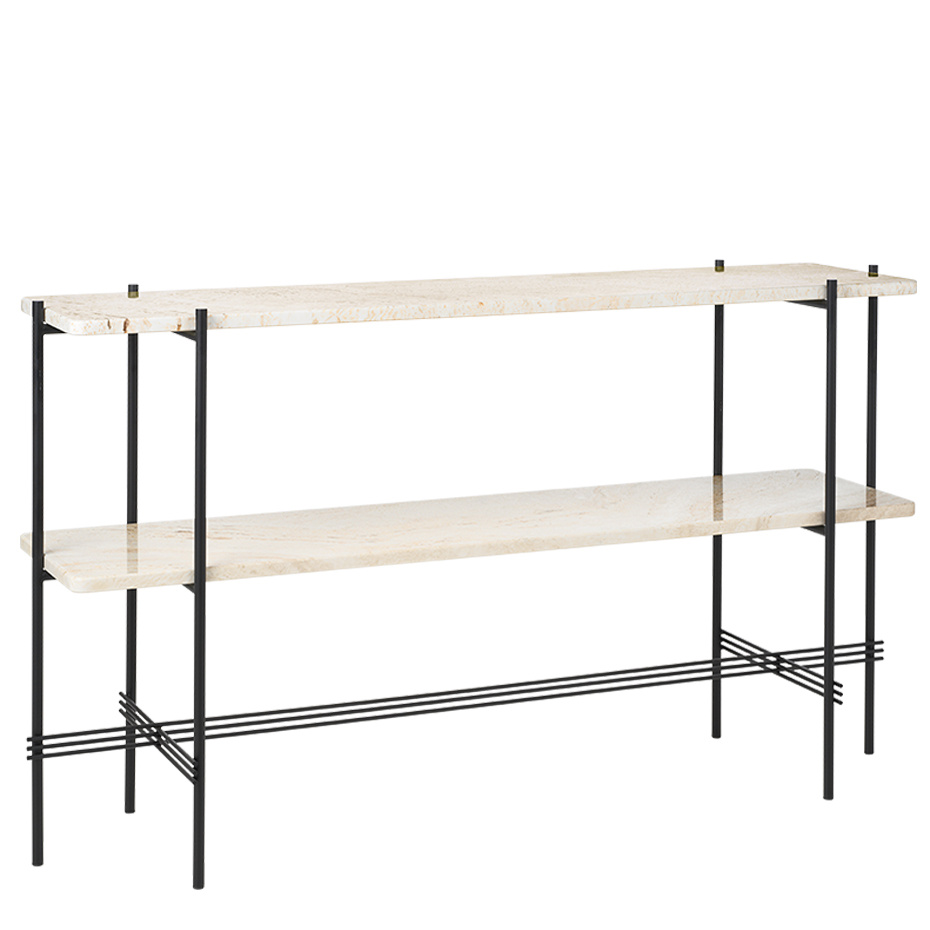 TS Console Table 120cm Neutral White Travertine