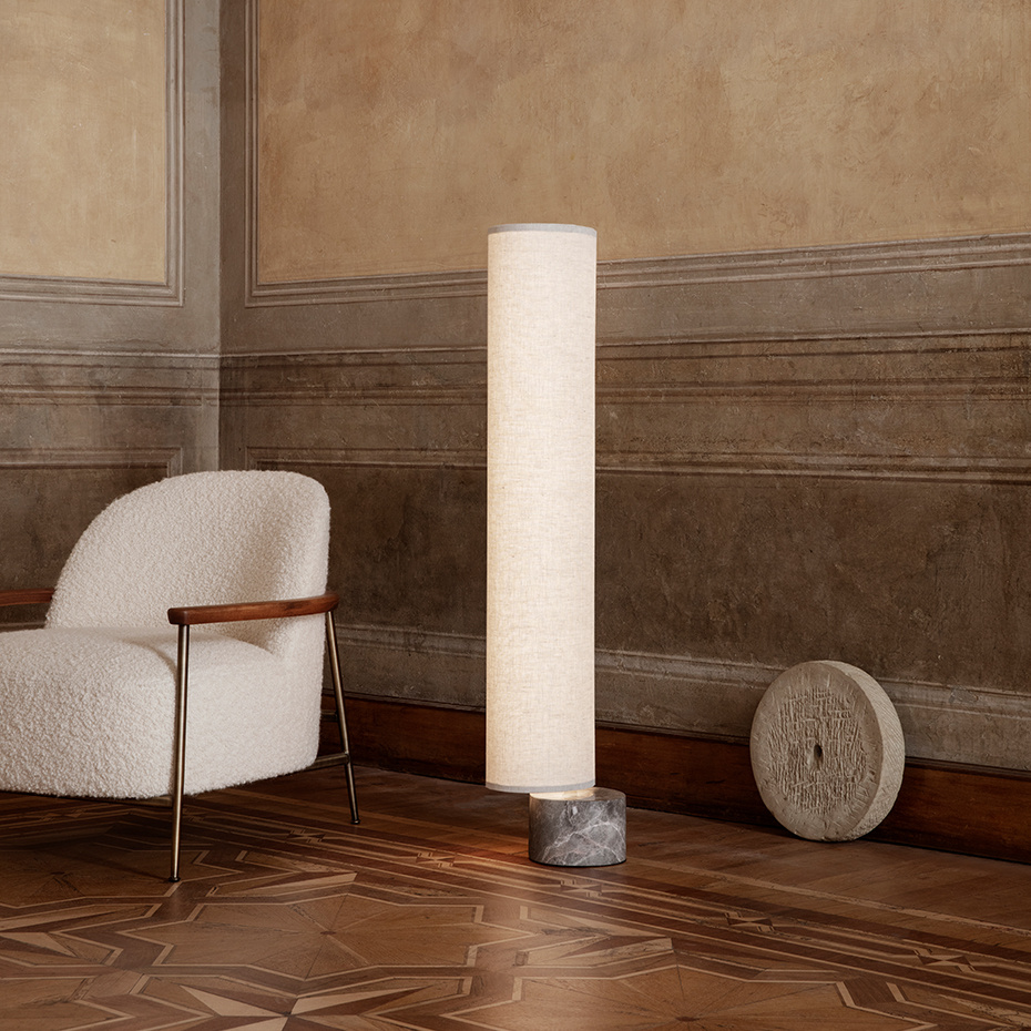 Unbound Golvlampa H120 Grey Marble/White