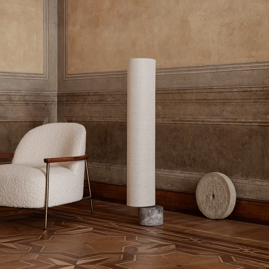 Unbound Golvlampa H120 Grey Marble/White