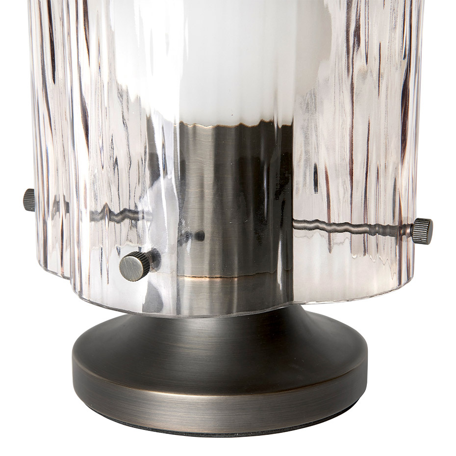 Seine Bordslampa Antique Brass/Smoke