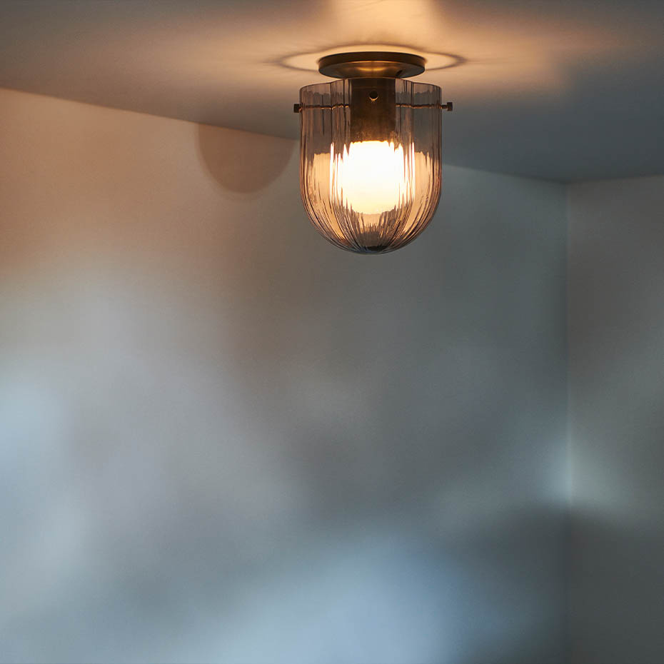 Seine Plafond Antique Brass/Smoke