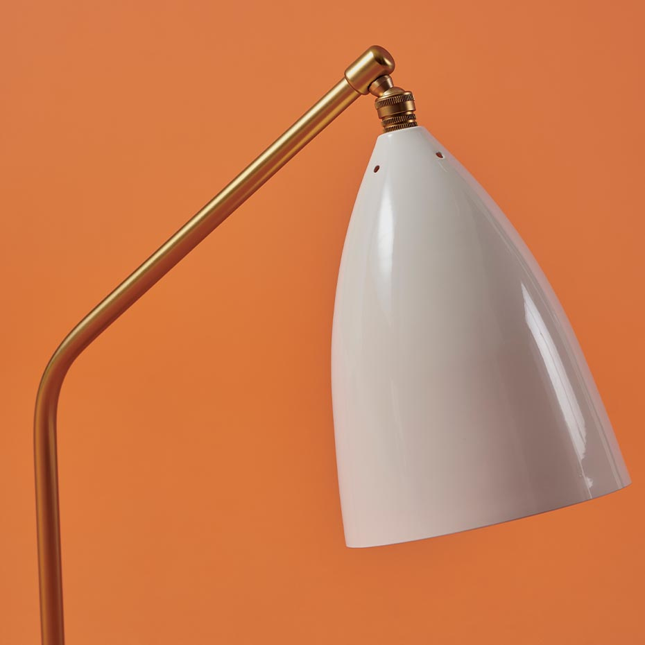 Gräshoppa Bordslampa Alabaster White Glossy