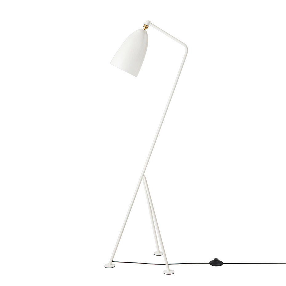 Gräshoppa Golvlampa Alabaster White Glossy