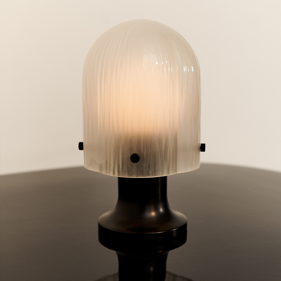 Seine Portable Bordslampa Antique Brass/White