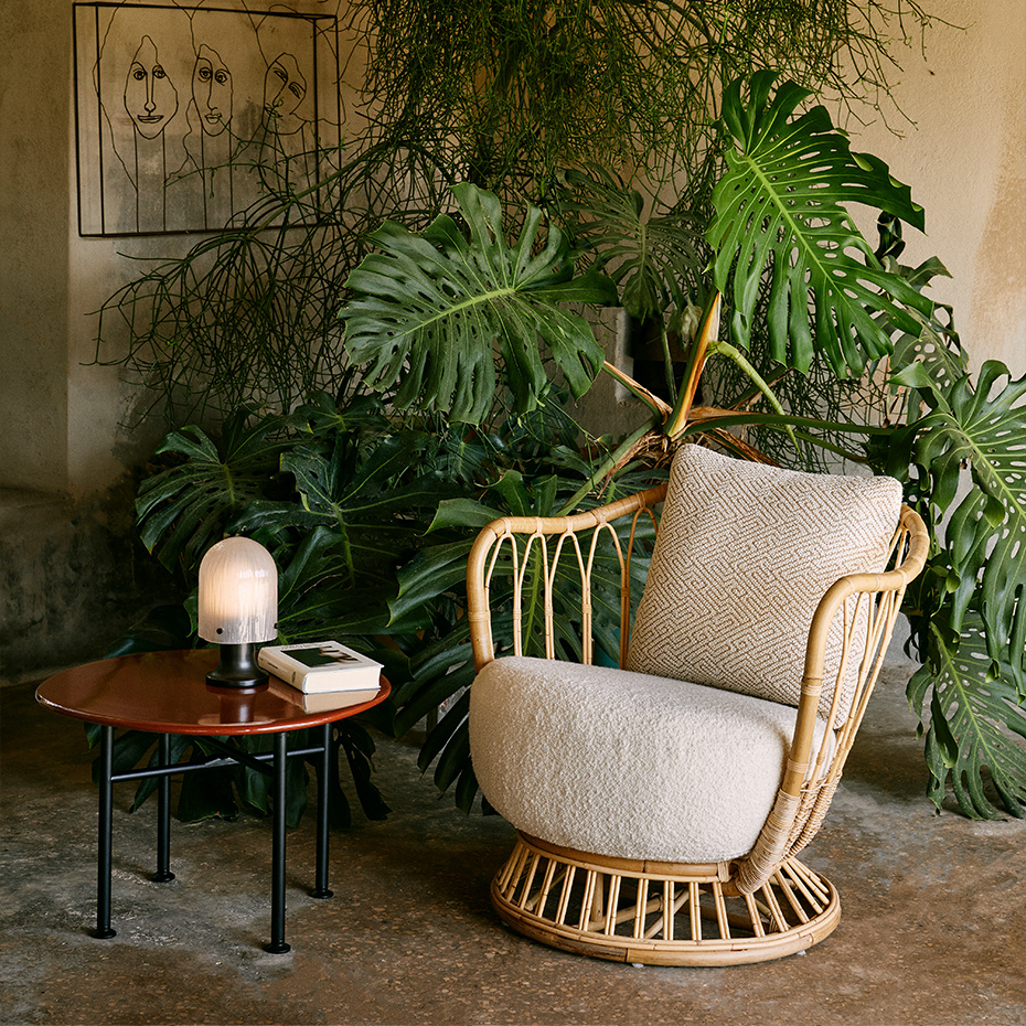 Seine Portable Bordslampa Antique Brass/White