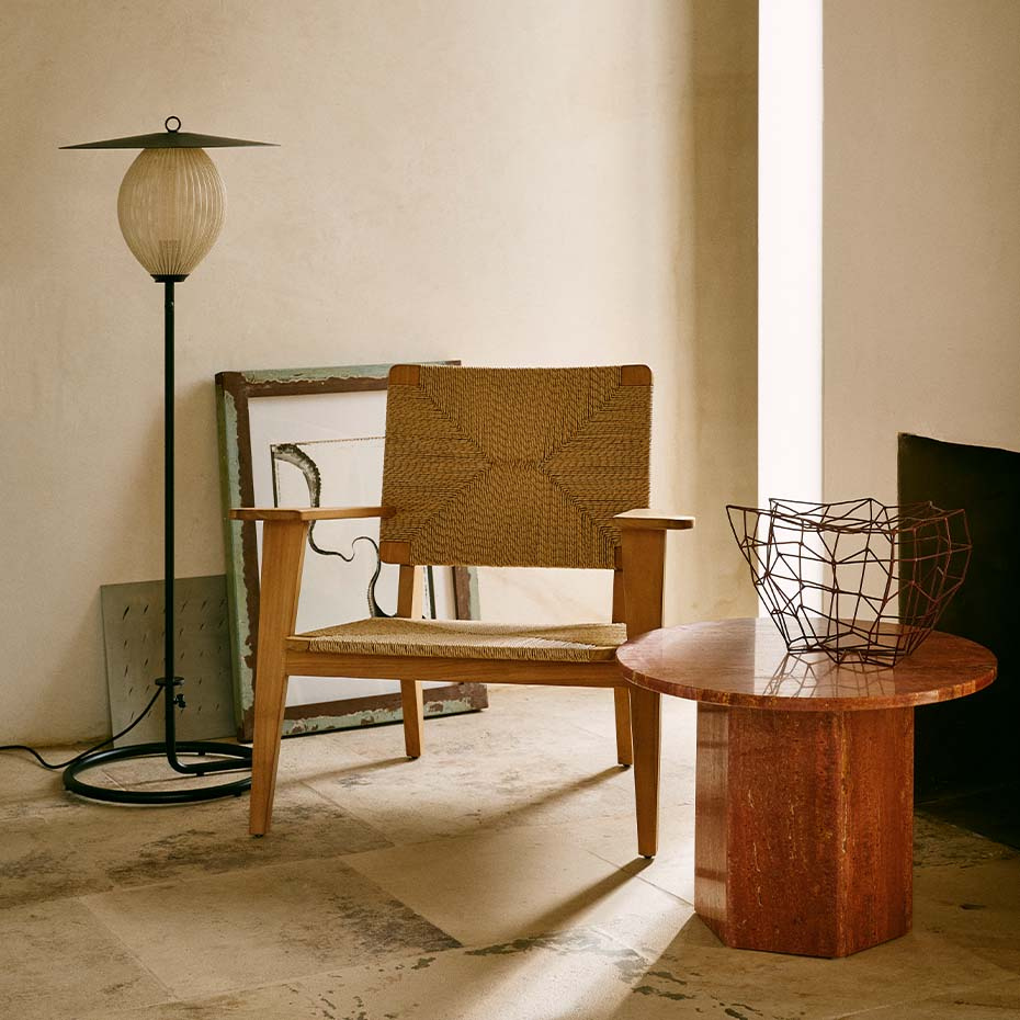 Satellite Outdoor Golvlampa Cream White Semi Matt