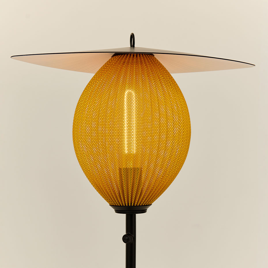 Satellite Outdoor Golvlampa Mustard Gold Semi Matt