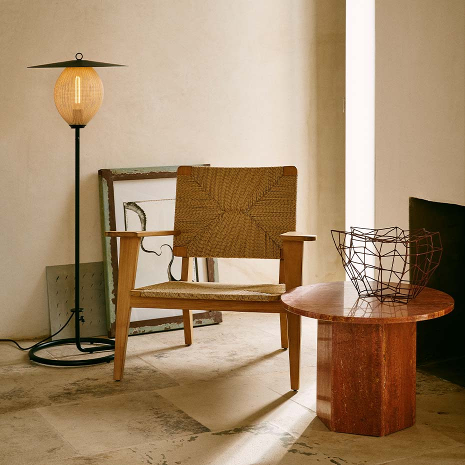 Satellite Outdoor Golvlampa Mustard Gold Semi Matt