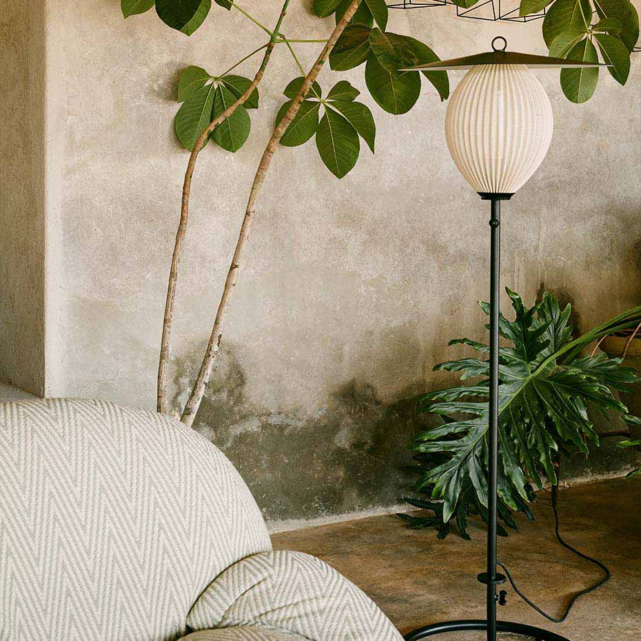 Satellite Outdoor Golvlampa Mustard Gold Semi Matt