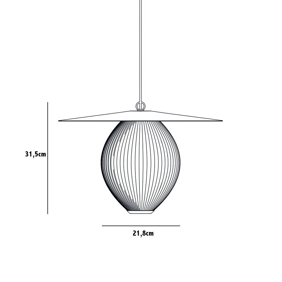 Satellite Outdoor Pendel Medium Cream White Semi Matt