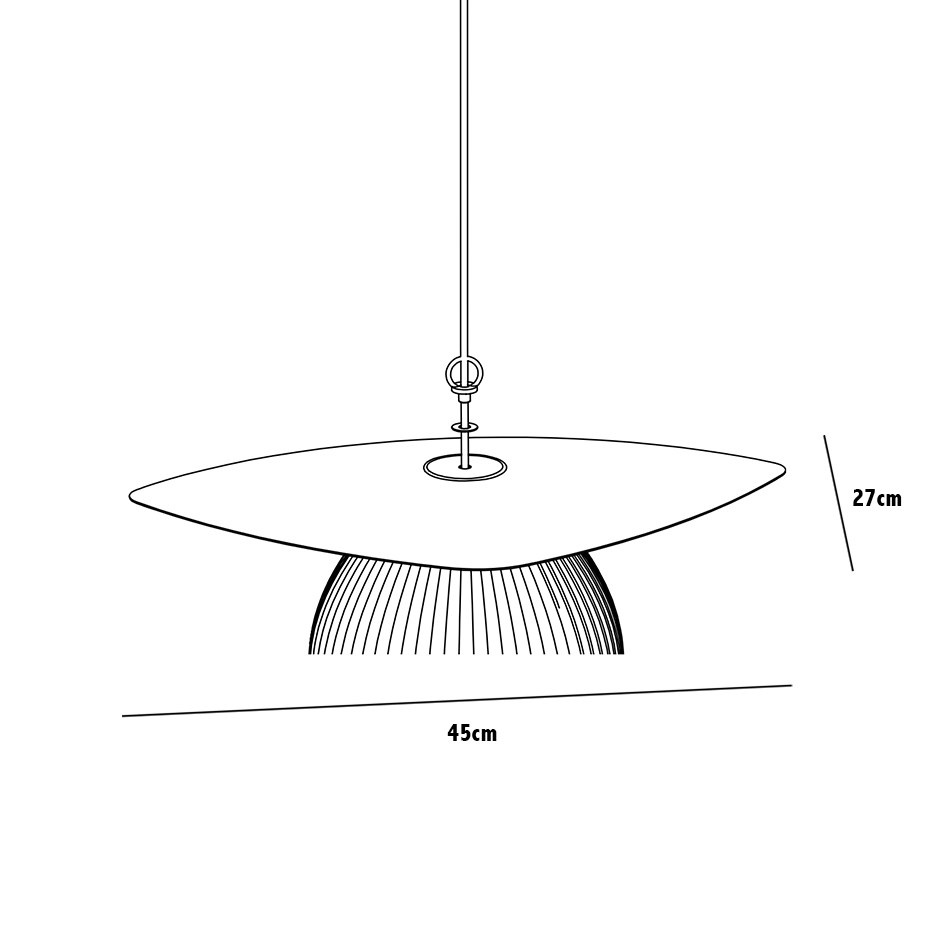 Satellite Outdoor Pendel Medium Mustard Gold Semi Matt