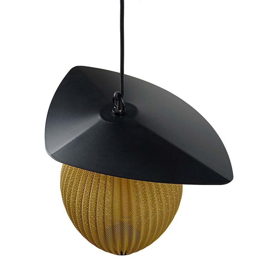 Satellite Outdoor Pendel Medium Mustard Gold Semi Matt