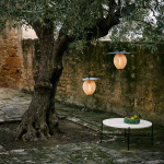 Satellite Outdoor Pendel Medium Mustard Gold Semi Matt Satellite Outdoor Pendel Medium Mustard Gold Semi Matt