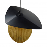 Satellite Outdoor Pendel Large Mustard Gold Semi Matt Satellite Outdoor Pendel Large Mustard Gold Semi Matt