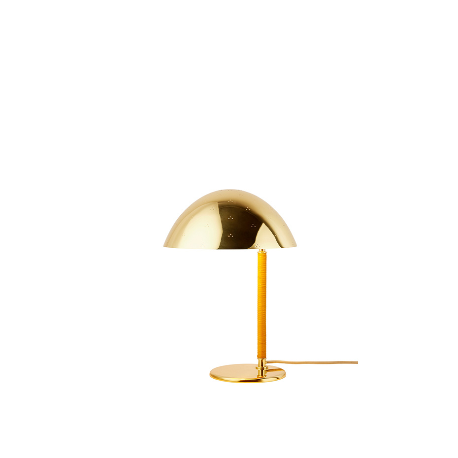 9209 Table Lamp Polished Brass/Lacquered Rattan