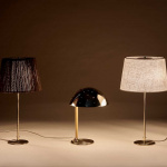 9209 Table Lamp Polished Brass/Lacquered Rattan