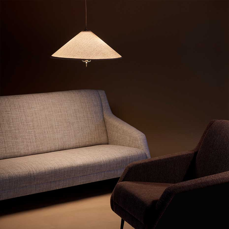 1967 Pendel Polished Brass/Canvas