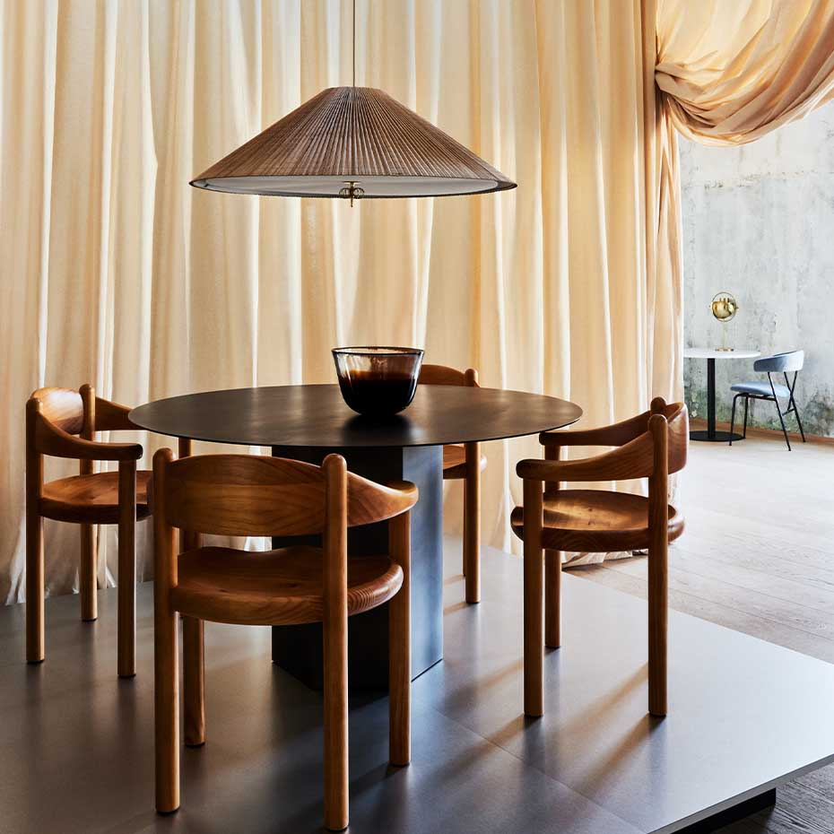 1972 Pendel Large Polished Brass/Bamboo