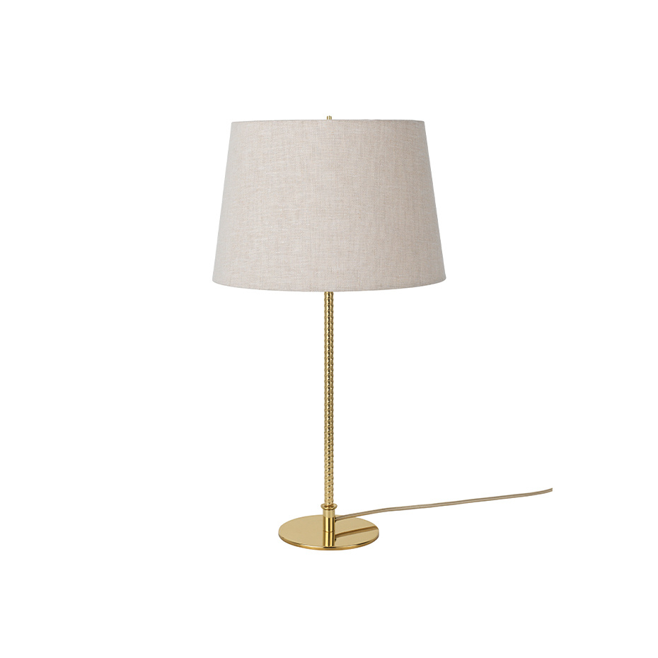 9205 Bordslampa Polished Brass/Canvas