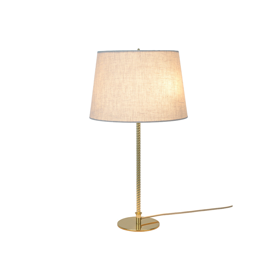 9205 Bordslampa Polished Brass/Canvas