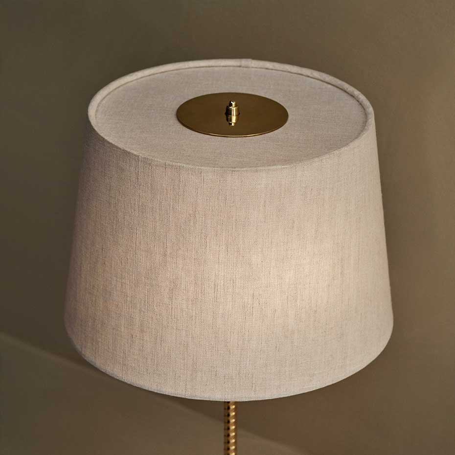 9205 Bordslampa Polished Brass/Canvas