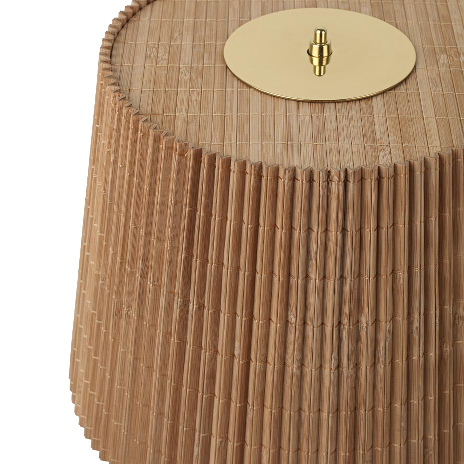 9205 Bordslampa Polished Brass/Bamboo