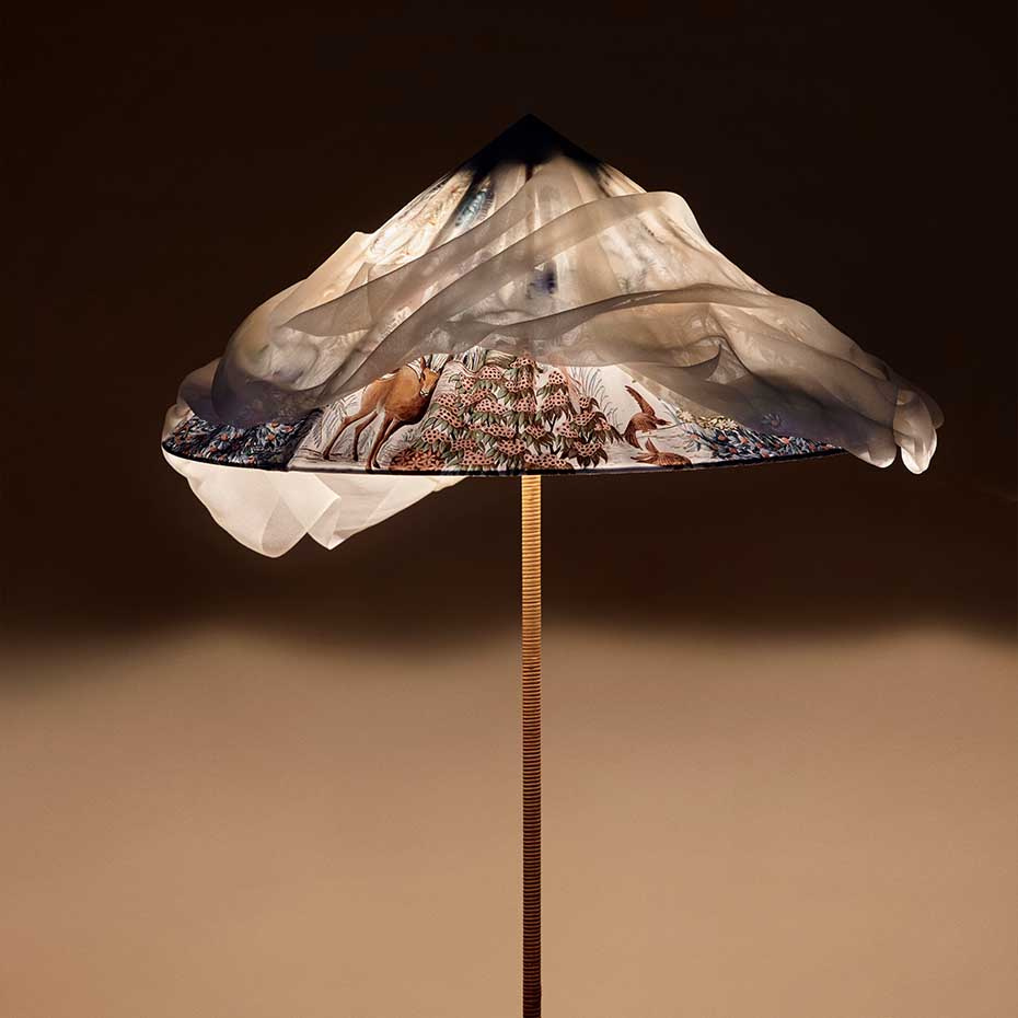 9602 Golvlampa Polished Brass X Pierre Frey Special Edition