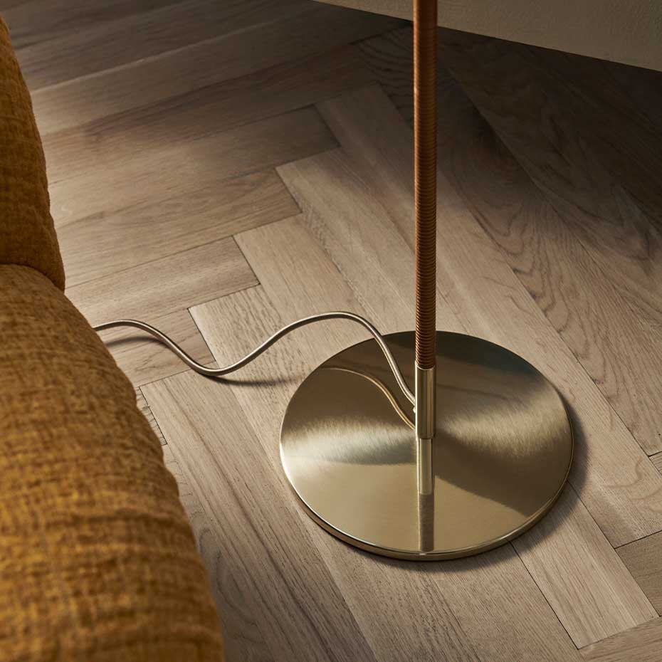 9602 Golvlampa Polished Brass X Pierre Frey Special Edition