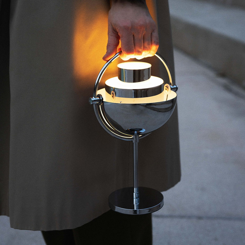 Multi-Lite Portable Bordslampa Chrome/Chrome