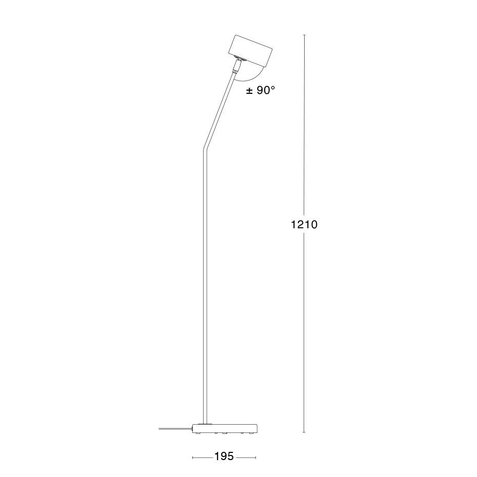 Minipoint Golvlampa Borstad Mässing