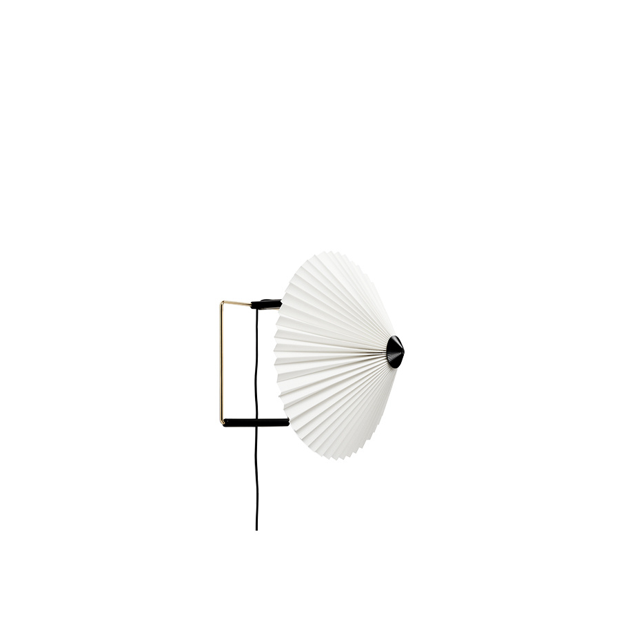 Matin Vägglampa 300 Polished Brass/White