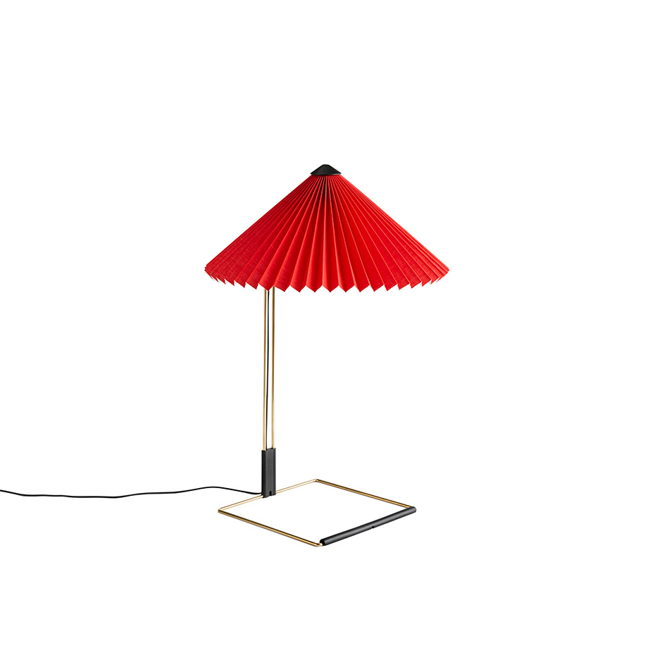 Matin Bordslampa 380 Polished Brass/Bright Red
